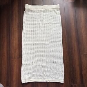 Bar III Cream Textured Pencil Skirt